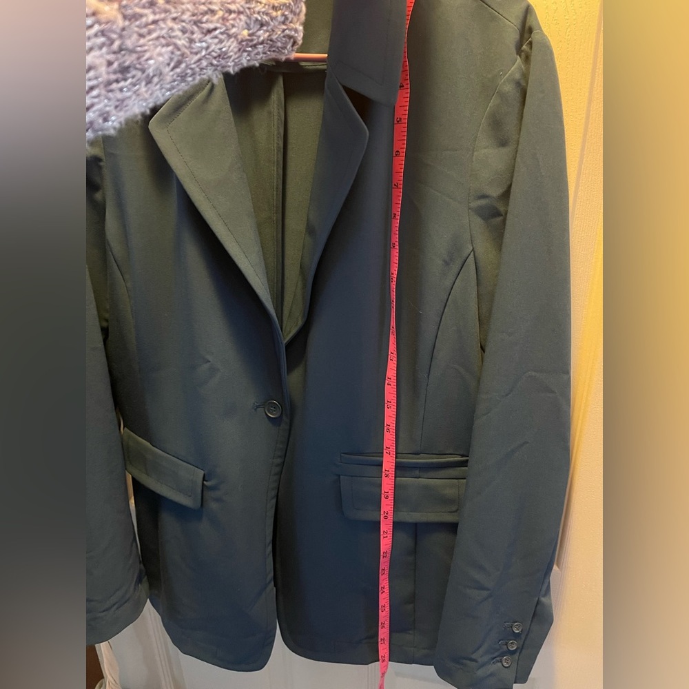 Women's Blue Blazer / Halston large - Picture 3 of 5